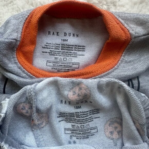 Rae Dunn | Toddler Halloween "Boo Crew" 2 Piece Pumpkin Pj Set | Size 18 Months - Picture 7 of 7